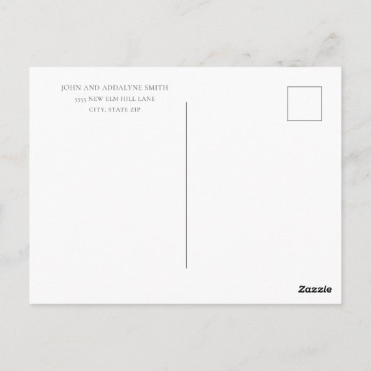 Rustige zonnebloemen Groene bladeren Adres wijzige Briefkaart (Achterkant)