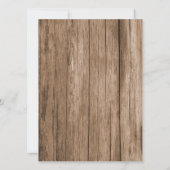 Rustige zonnebloemen Hout Country Weddenschap Kaart (Achterkant)