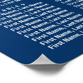 Rustige zonnebloemen marinesurveineslagkaart poster (Hoek)