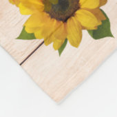 Rustige zonnebloemen op hout fleece deken (Hoek)
