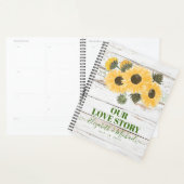 Rustige zonnebloemen Sage Wedding Planner (Display)