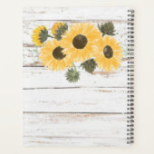 Rustige zonnebloemen Sage Wedding Planner (Achterkant)