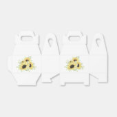 Rustige zonnebloemen Waterverf Gele Florale bruilo Bedankdoosjes (Uitgevouwen)
