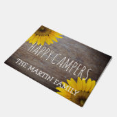 Rustige zonnebloemen Weathered Wood | Happy Camper Deurmat (Schuin)