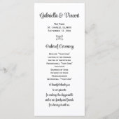 Rustige zonnebloemen — Western weddenschap Programma (Achterkant)