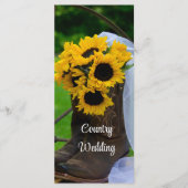 Rustige zonnebloemen — Western weddenschap Programma (Voorkant)