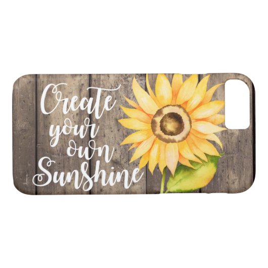 Rustige zonnebloemhout met citaat Case-Mate iPhone case (Achterkant (Horizontaal))