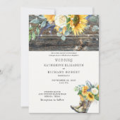 Rustige zonnebloemhoutwaarzen en -verlichting kaart (Voorkant)