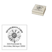Rustige Zonnebloemnaam Rubberstempel Rubberstempel (Gestempeld)
