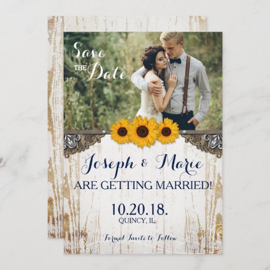 Rustige zonnebloempel en Kaart voor weduwschap op (Voorkant / Achterkant)