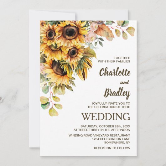 Rustige zonnebloempels kaart (Voorkant)