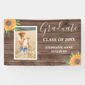 Rustige zonnebloempitten Afstuderen Spandoek (Horizontaal)