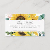 Rustige zonnebloempitten Baby shower Informatiekaartje (Voorkant)