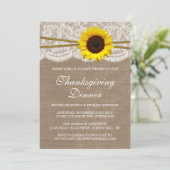 Rustige zonnebloempitten en Thanksgiving van kant Kaart (Staand voorkant)