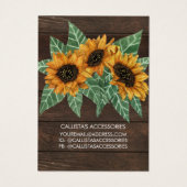 Rustige zonnebloempitten Waterverf Visitekaartje (Achterkant)