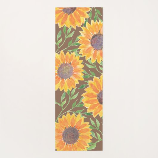 Rustige zonnebloempitten yogamat (Achterkant)