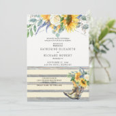 Rustige zonnebloemprots en lantaarns kaart (Staand voorkant)