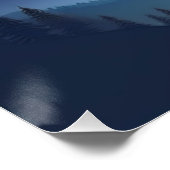 Rustige zonsondergang over bergtoppen perfect poster (Hoek)