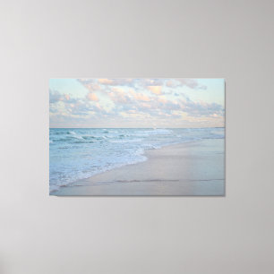 Rustige zonsopgang reflectie Abstracte kustkunst Canvas Afdruk