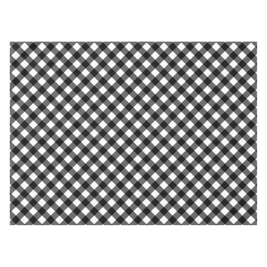 Rustige zwarte en witte buffelplaat tafelkleed (Voorkant (Horizontaal))