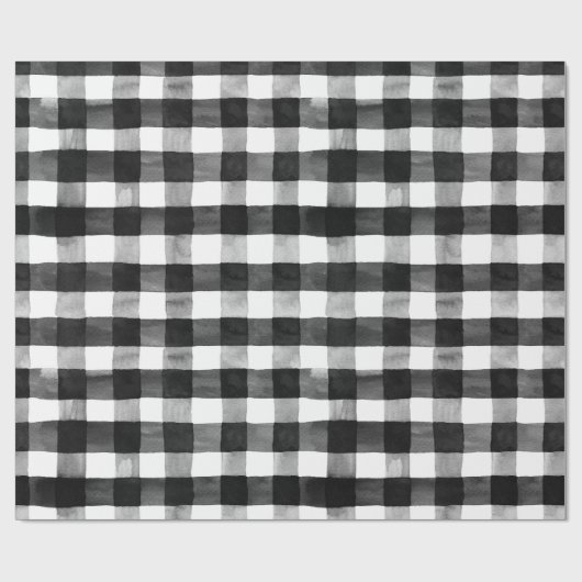 Rustige zwarte en witte buffels kerstmis cadeaupapier (Vlak)