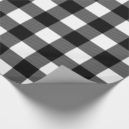 Rustige zwarte en witte buffelstaart cadeaupapier (Hoek)