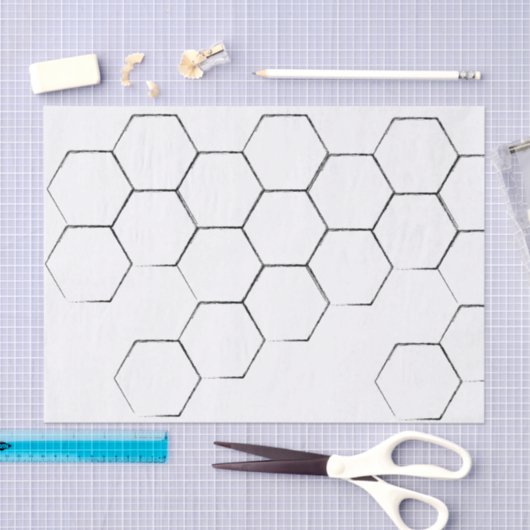 Rustige zwarte Honeycomb-afdrukpapier Tissuepapier (Craft)