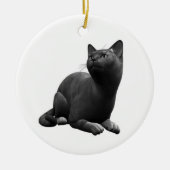 Rustige zwarte kat Ornament (Voorkant)