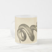 Rustige  zwarte slang matglas koffiemok (Voorkant links)