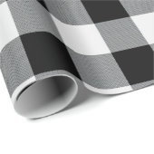 Rustige zwarte witte buffelcontrole cadeaupapier (Rol Hoek)