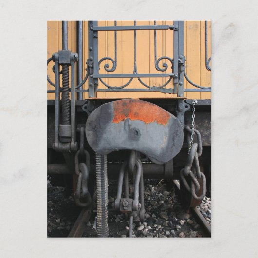 Rusting Buffer Old Steam Train Le Mastrou Briefkaa Briefkaart (Voorkant)