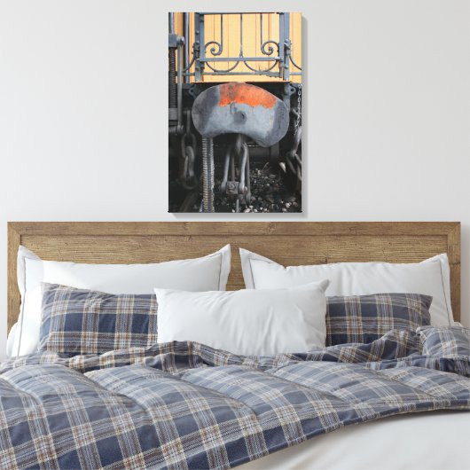 Rusting Buffer Old Steam Train Le Mastrou Canvas (Insitu (Slaapkamer))