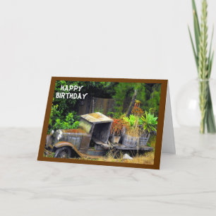 Rusting in Peace, Kula Hawaii, Old Truck Happy Bir Kaart