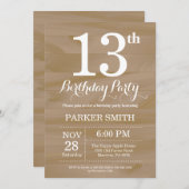 Rustique 13ème anniversaire Invitation (Devant / Derrière)