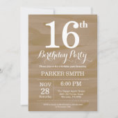 Rustique 16e anniversaire Invitation (Devant)