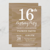 Rustique 16e anniversaire Invitation (Devant / Derrière)