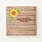 Rustique 30e anniversaire Floral Sunflower Livre d (Dos)