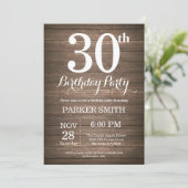 Rustique 30e anniversaire Invitation (Debout devant)