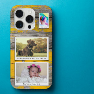 Rustique 3 Photo Collage Planes Jaunes