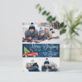 Rustique 3 PHOTO Joyeux Noël Carte de vœux Fêtes (Debout devant)