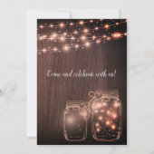 Rustique 40e anniversaire String Lights Invitation (Dos)