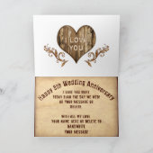 Rustique, 5e anniversaire de Mariage carte pour ma (Intérieur)