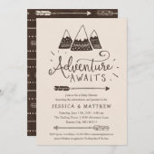 Rustique "Adventure Await" Baby Shower Invitations (Devant / Derrière)