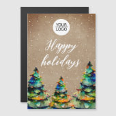 Rustique Ajouter logo Arbre de Noël Magnet de l'en (Devant / Derrière)