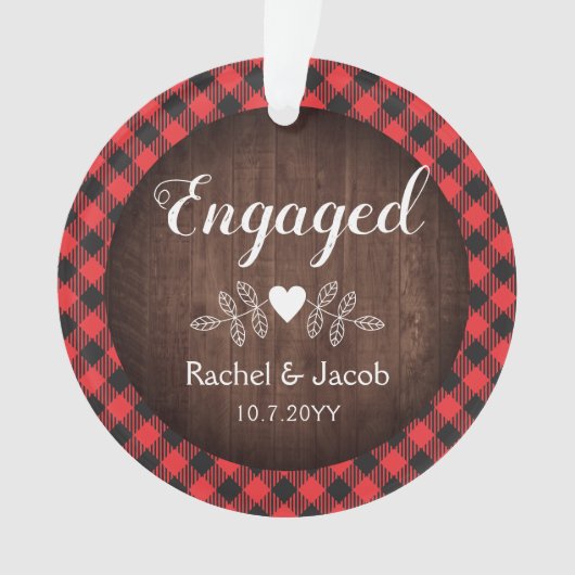 Rustique Alliance Engagement Plaid Rouge de Buffal (devant)