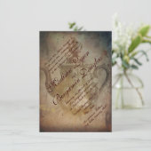 Rustique Antique Anglais Teapot Mariage Invitation (Debout devant)