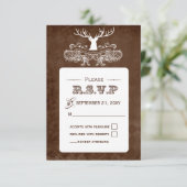 Rustique Antler, Deer Winter Woodland rsvp 3,5 x 5 (Debout devant)