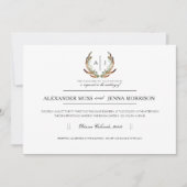 Rustique Antler | Invitation de mariage minimalist (Devant)