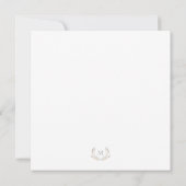 Rustique Antler & Vine | Invitation de mariage aqu (Dos)