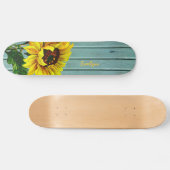 Rustique Aqua Boards Sunflower Custom Skateboard (Horz)